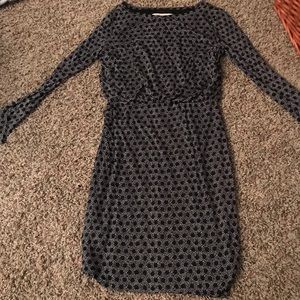 Loft soft black dot dress